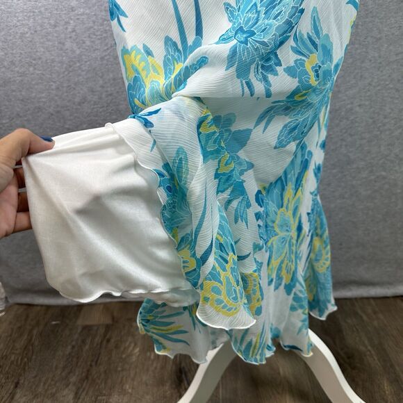 Vtg. Cato Maxi Skirt Floral Print 90s Y2K Fairy Cottage Sheer Sz. M Ruffled‎ Hem - Picture 5 of 10